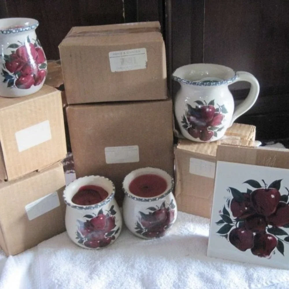 Home & Garden Party Apple Cluster Pattern Set Themed Stoneware 7